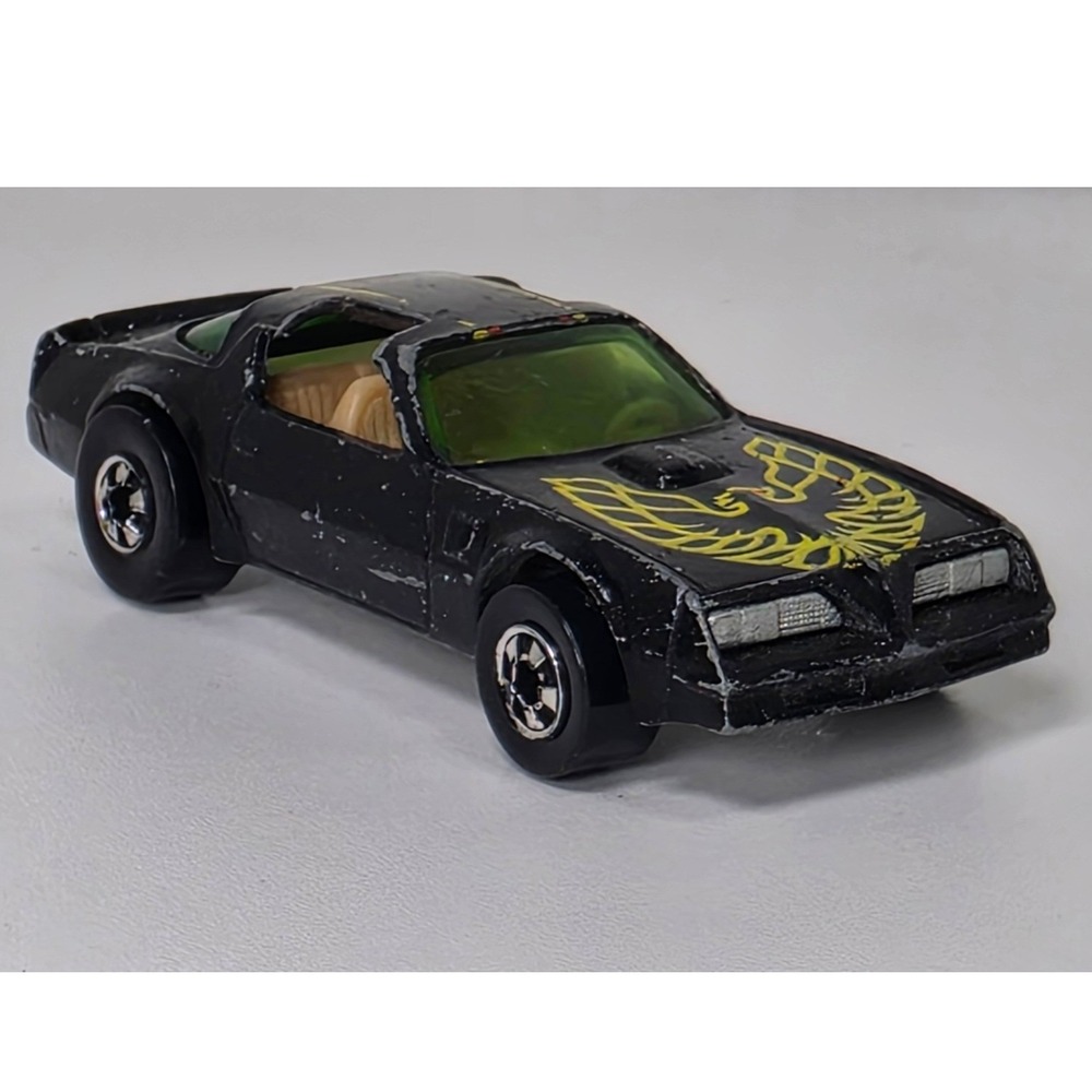 Hot Wheels Hot Bird Black 1977 Mattel Hong Kong Vintage Diecast Car Firebird